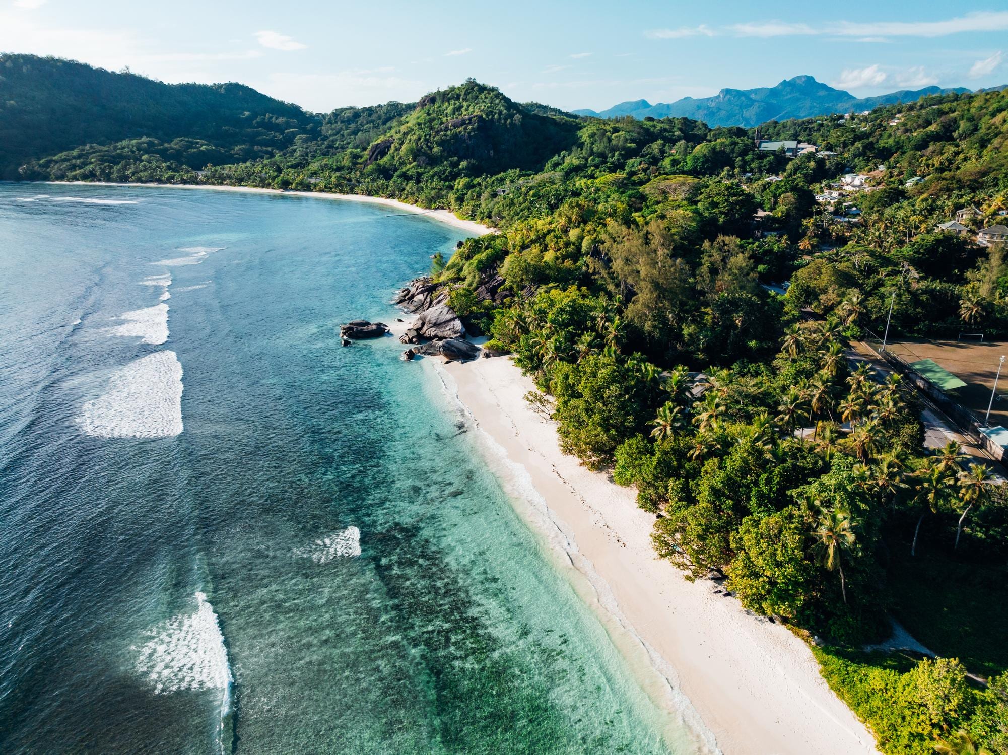 Seychelles island and turquoise ocean escape
